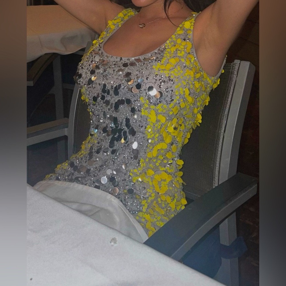 Silver Dress.